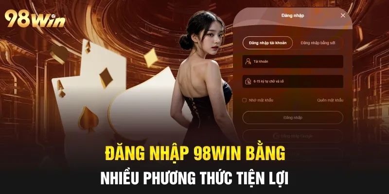 Vào ứng dụng để đăng nhập 98WIN